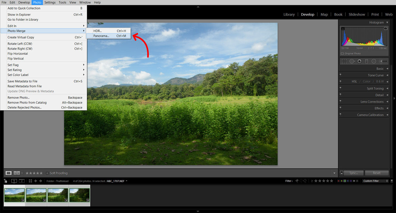 Lightroom Panorama Creation