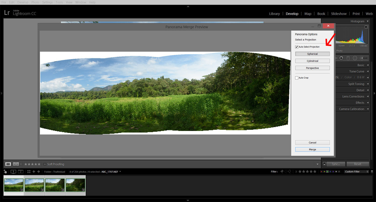 How to Create Panorama in Lightroom CC